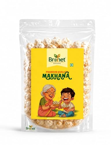 Image of Bronet Premium Quality Makhana | Healthy Fox Nuts | Crunchy & Light Snack | Gluten Free & Protein Rich | Lotus Seeds for Fasting & Daily Snacking (100g)