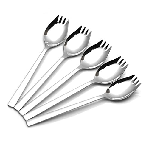 FUNOMOCYA 1 PC 304 Cream Spoon Spoons Pasta Servers Dinner Fork Salad Fork Appetizer Sporks Dinner Servers Salad Spoon Appetizer Spoon Fruit Spoon Salad Serving Spoon Salad Servers Silver