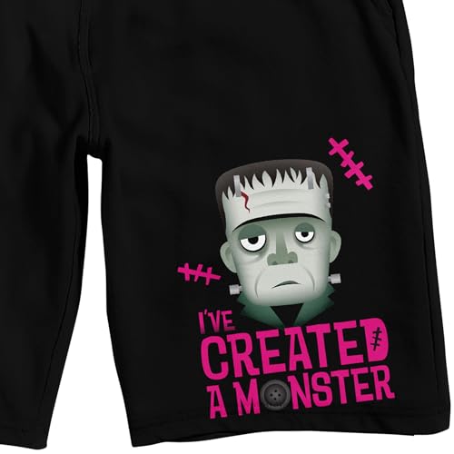 Universal Monsters Frankenstein I've Created A Monster Men's Black Sleep Pajama Shorts2