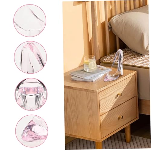 Glass Slipper, High Heels Crystal Shoes Ornament Princess Slipper Figurine Decoration for Birthday Party Wedding Gift.2