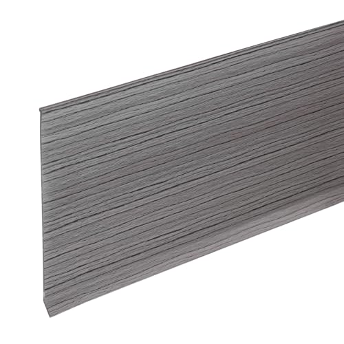 Zócalos para paredes con grano de madera gris oscuro y flexibilidad premium 2