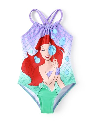 Disney Mickey and Friends Girls Swimsuits UPF 50+ One Piece Bathing Suits Sport Summer Beach Swimwear for Kids Size 3-13Y