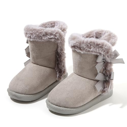 Image of Femizee Girls Boys Warm Winter Boots Kids Outdoor Snow Boots(Toddler /Little Kid)