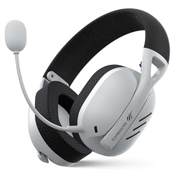 Fone de Ouvido Headset Gamer Havit Fuxi-H3 White Black, Com Fio e Sem Fio, Wireless 2,4GHz, Bluetooth, Cabo USB-C, Cabo 3,5mm. Surround, Baixa Latência, Quad-Mode