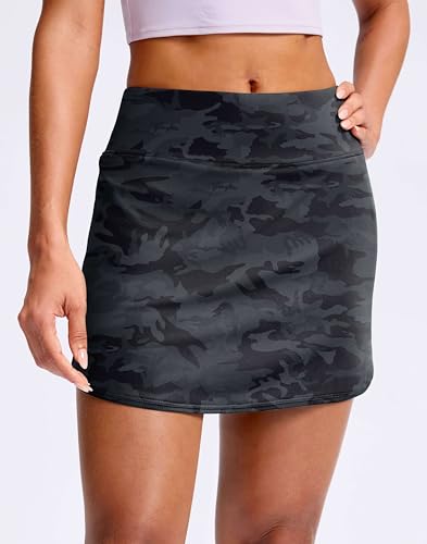 Image of SANTINY Skorts for Women with Pockets High Waisted Golf Skirts with Shorts A Line Athletic Tennis Skirt for Casual Pickleball