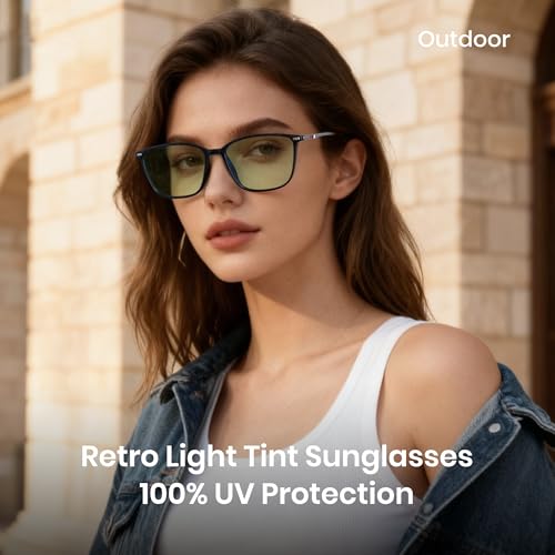 Image of Cyxus Blue Light Blocking Glasses Men Woman Square TR90 Frame Anti Eyestrain Office Computer Gaming Study 8208 Green
