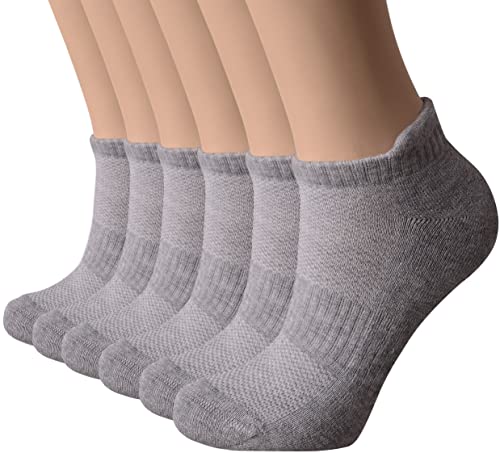 Image of VRD Womens Ankle Socks, Bamboo Rayon 6-Pairs Athletic Running Low Cut Socks With Tab