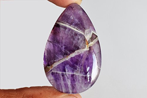 Améthyste chevron poire cabochon pour création de bijoux lithothérapie