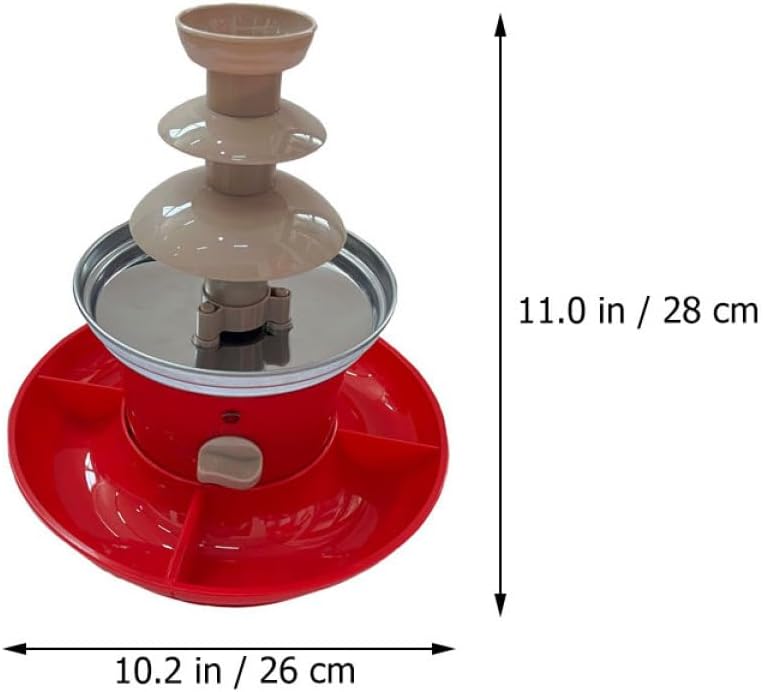 1Set Chocolate Fountain Machine Chocolate Melt Maker for Parties Weddings Gatherings Easy to Clean Fruit Candy Serving Plate