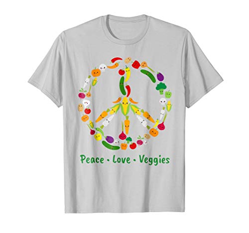 Cute Kawaii Vegetable Veggie Peace Sign | Vegan T Shirt