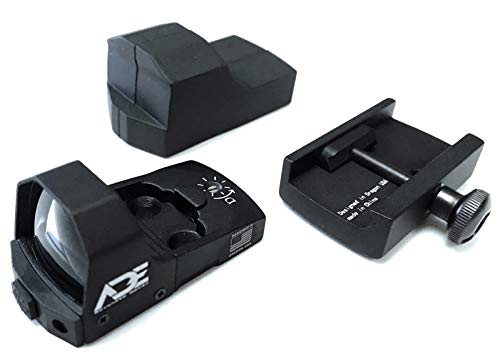 Ade Advanced Optics Mini RD3-006x Green Dot Reflex Sight for Ruger SR9,SR9C,SR40C,SR40,SR45 Pistol Mounting Plate That Replace Rear Sight