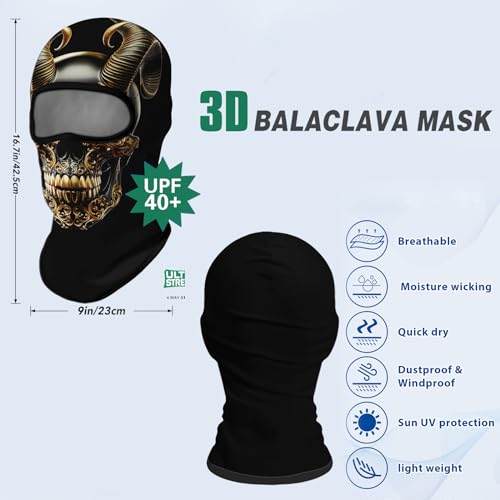 Obacle Balaclava Face Mask Men Women Lightweight for Ski Hunting Cycling Fishing