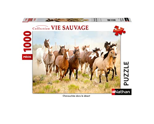 Nathan- Puzzle 1000 pièces Chevauchée Dans le désert Puzle Adulto, Color Nada (Ravensburger...