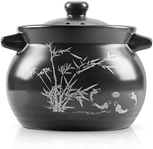 CVNIMV Cazuela De Barro: Cocción A Alta Temperatura, Conducción De Calor Rápida, Calentamiento Uniforme, Saludable Y Duradera