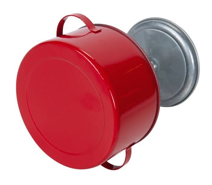 Image of Eagle P-701 Plunger Galvanized Steel Safety Can, 1 Quart Capacity, Red
