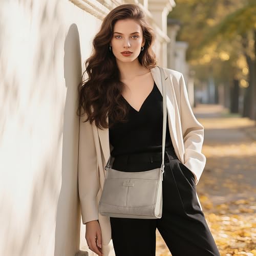 Image of befen Genuine Leather Crossbody Purses for Women, Women's Small Crossbody Shoulder Bag with Built in RFID Wallet