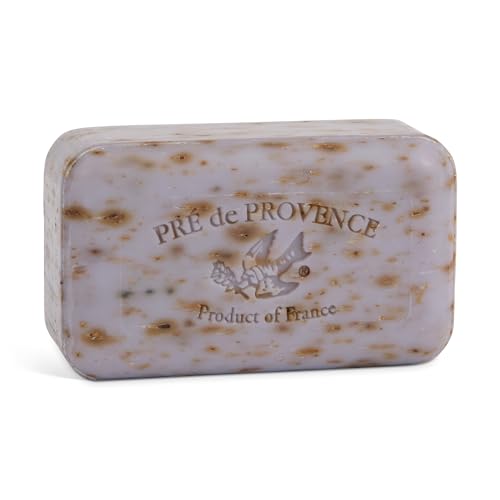 Pre de Provence Artisanal French Moisturizing Soap Bar, Shea Butter Enriched, Quad Milled for Long Lasting Rich Smooth Lather, 5.3 Ounce, Lavender