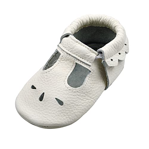Image of iEvolve Baby Leather Shoes Soft First Walker Shoes Crib Shoes Moccasins for Toddlers