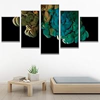 SIGNWIN 5 Panel Canvas Wall Art Modern Art Abstract Fluids for Home Decorations Ready to Hang - 60
