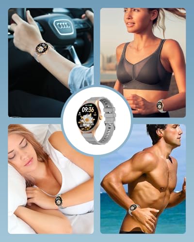 Correa deportiva de silicona para smartwatch Woneligo DR06 1.57" gris miniatura 5