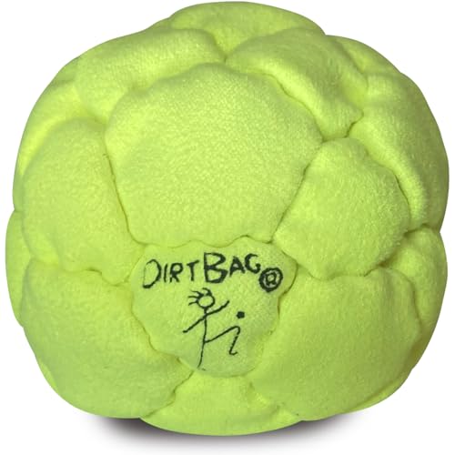 DIRTBAG 32 Panel Footbag Sack You Kick, Flying Clipper Original Design, Sand Filled, Premium Quality, Machine Washable, Bright Vivid Colors.