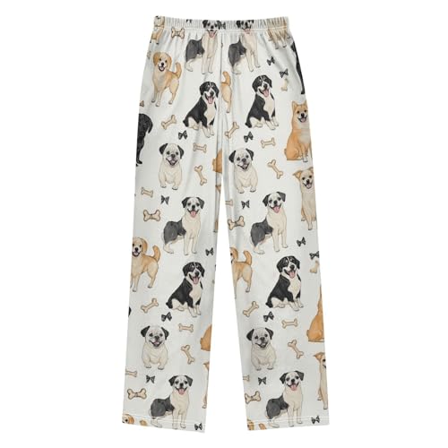 Pajama Bottoms, Pajamas Long Pant Cute Cartoon Dogs Puppy Lounge Wear Casual Sleep Pants Soft Pjs Sleepwear2