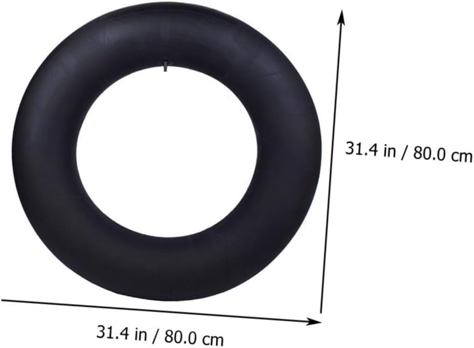 Didiseaon Inflatable Snow Inner Tube Thickened Butyl Rubber Tire Sledding Float Tube 80cm Winter Outdoor Skiing Accessory for Adults