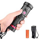 Linterna de buceo, 10000 lúmenes superbrillante XHP70 luz de buceo bajo el agua 100M luz de buceo IPX8 impermeable profesiona antorcha de buceo submarino para actividades de buceo con batería