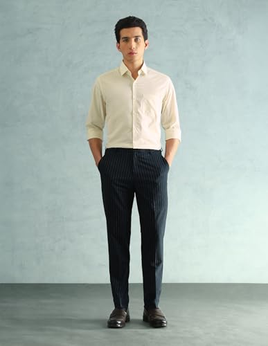 Image of Arrow Slim Fit Mens Formal Shirt - 100% Cotton, Breathable & Comfortable, Full Sleeves Shirts for Men