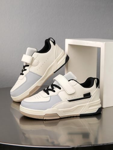 Boys Girls Outdoor Sports Shoes, Board Shoes，Breathable Comfortable with Soft Padded Neck, Fashionable Retro Basketball Sneaker3