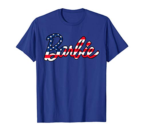 T-shirt Barbie American Flag Logo au motif graphique patriotique