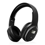 YUFFUN Rechargeable and Portable Personal FM Radio Headphones with Best Reception, Wireless Headset Radio Ear Muffs for Jogging, Mowing, Cycling, Meeting FM Receiver