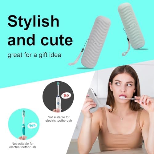 3 Pack Portable Travel Storage Toothbrush Case, Long Organizer Holder Pouch with Wrist Strap, Compact Carrying Case for Small Accessories, Travel, Camping, Business Trips & School - 4