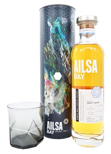 Ailsa Bay SWEET SMOKE Single Malt Scotch Whisky Release 1.2 48,9% Vol. 0,7l in Giftbox with glass
