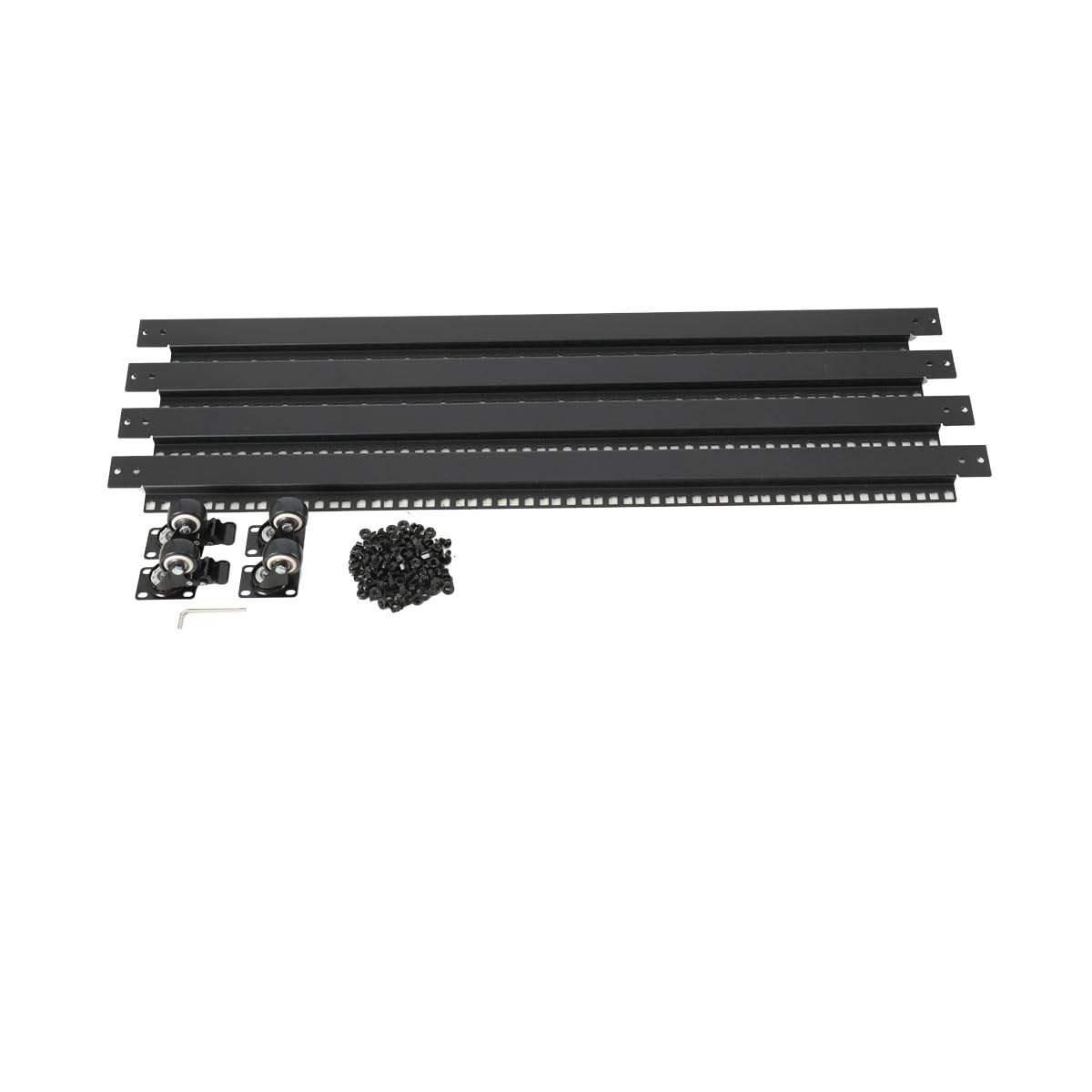 20 HE Mobiles Open Frame Serverrack,Server-Rack, Rack-Gehäuse 19 Zoll Netzwerk Rack mit Rädern, Rack für Computer/AV/Daten/IT Geräte