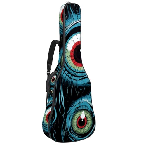 Sac pour guitare acoustique Art Halloween Eyeballs housse basse ukulélé