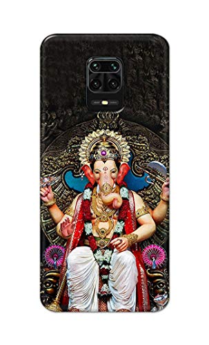 Image of PRINTFIDAA Lord Ganesh Bappa Moriya Printed Designer Hard Back Case Cover for Xiaomi Redmi Note 9 Pro /Redmi Note 9 Pro Max /Poco M2 Pro (6.67 inch) -(SF) MVN1010