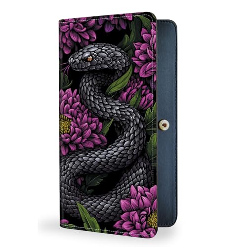 Womens Wallet,RFID Blocking Credit Card Holder,Long Bifold PU Leather Card Cash Clutch Ladies Minimalist Travel Wallets