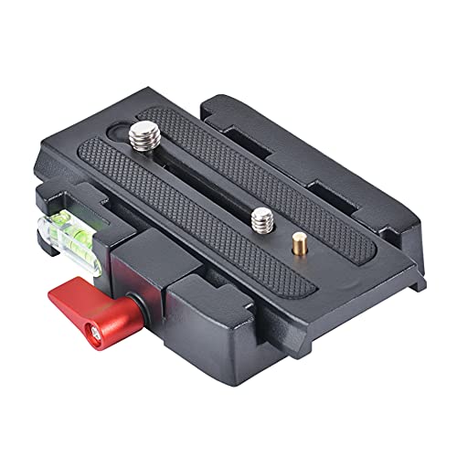 MEKNIC Camera Quick Release Plate Base P200 Tripod Mount Adapter with QR Clamp Aluminum Alloy with 1/4