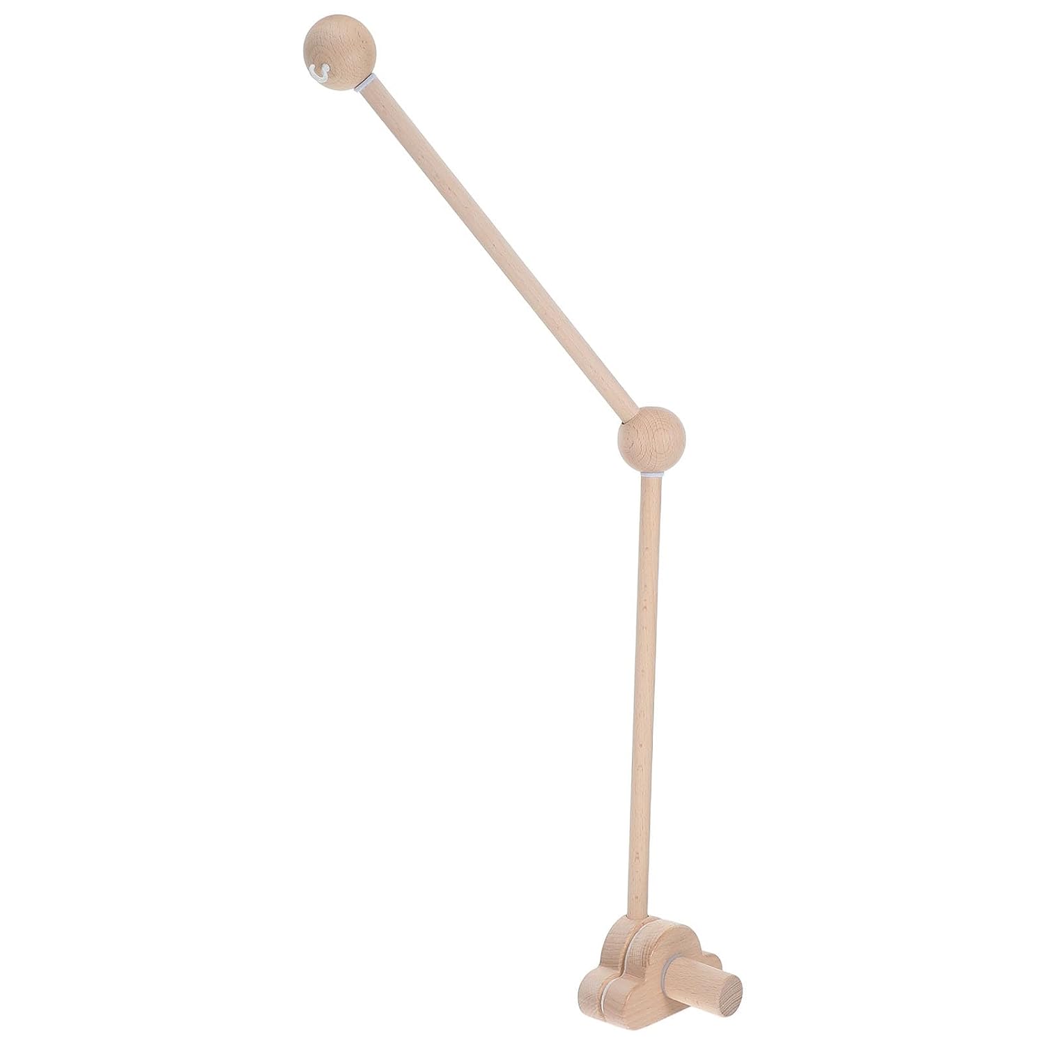 Baby Crib Mobile Arm: Wooden Baby Mobile Holder Hanging Bell Crib Attachment DIY Toy Bracket Bracket Stand Nursery Decor for Boy Girl