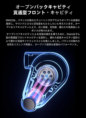 【2024年 の人気イヤホン 】 TRI DRACO 天龍 有線イヤホン イヤモニ カナル型 ハイエンド有線イヤフォン オープンバックエンクロージャー/ 2DD ノイズキャンセリング デュアルダイナミックドライバー/ 8mm第三世代LCP振動板DD 6mmチタン振動板DD/ 陽極酸化プロセス 最高の構成 バランスな音質表現 通勤/通学/スポ一ツ/音楽モニター用(3.5mmステレオ・プラグ