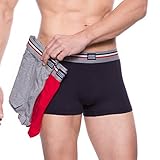 Jockey Cotton Stretch Short Trunk 3er-Pack in Grey Melange
