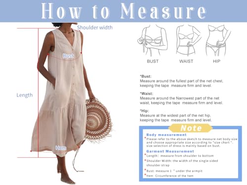 chouyatou Women's Summer Sleeveless Button Down Cotton Tank Dress Loose A-Line Tiered Tunic Beach Dress3