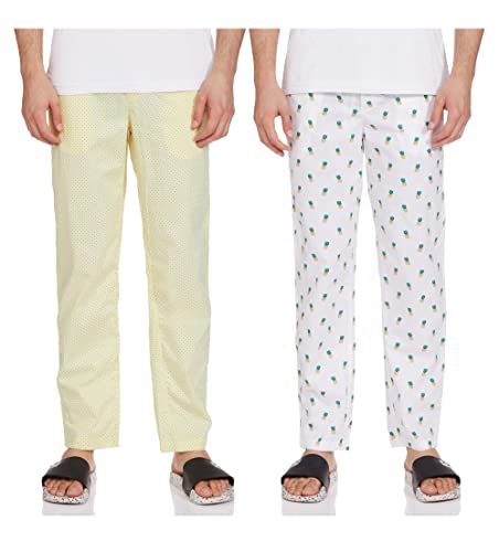 Image of Amazon Brand - Symbol Men's Printed Regular Fit Pyjamas (Pack of 2) Pajama Bottom