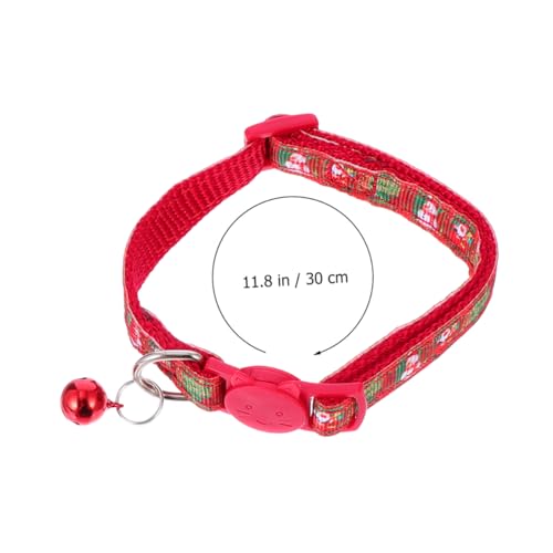Collar Navideño para Perros y Gatos ajustables con cascabeles pack de 4 piezas 7