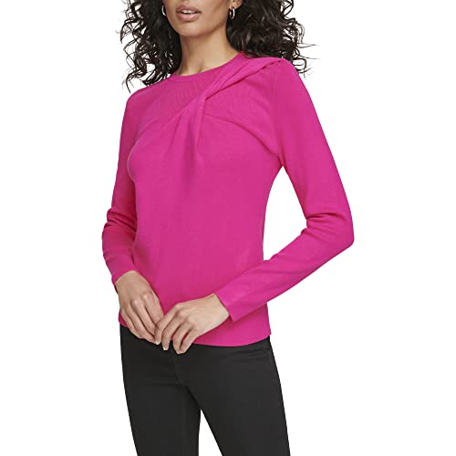 Image of Calvin Klein Women's Twist Neck Long Sleeve Sweater