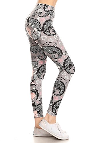 Leggings Depot Women's High Waisted Family & Holiday Events Print Leggings-3" Yoga-R952, Chameleon Love, Plus Size