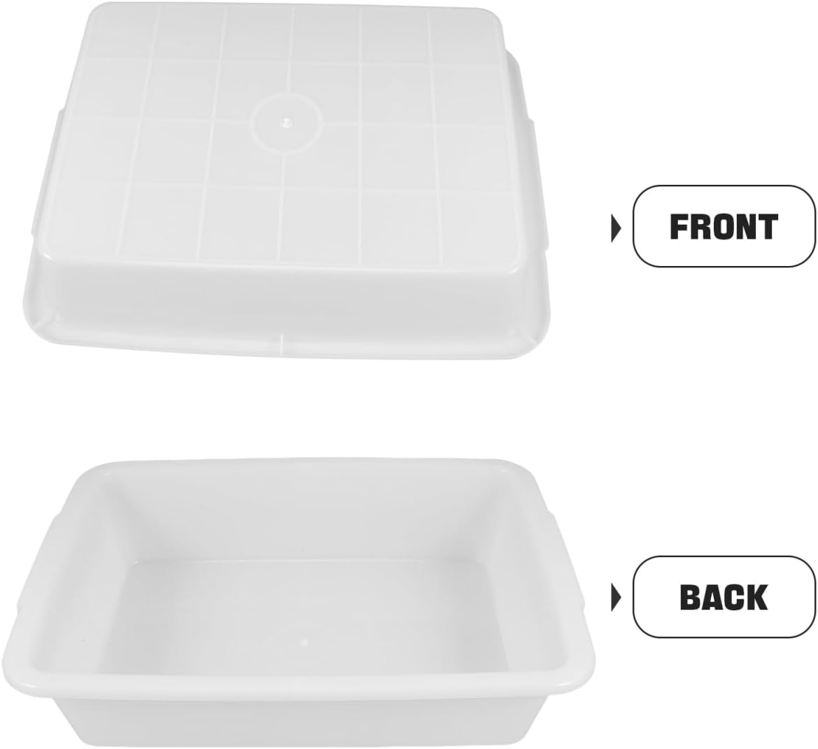 SHERCHPRY Lab Sample Tray 13.77X9.84X3.07In Plastic Spill Containment Tray for Chemical Experiment Storage and Organizing Teaching Use