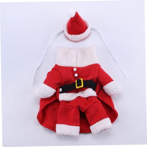 Disfraz para perro Santa de Navidad talla S color rojo miniatura 2