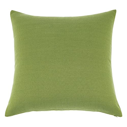 Mixhug Decorative Linen Throw Pillow Covers, Farmhouse Cushion Covers For Couch And Bed, Moss Green, 18 X 18 Inches, Set Of 2 #TOP4